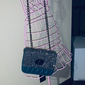 Express Emerald Shimmer Crossbody Purse